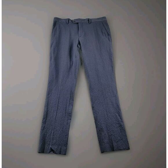 Todd Snyder Seersucker Trouser Pants size 34x32 Blue - Picture 1 of 10